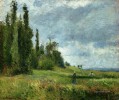 Una parte de groettes pontoise clima gris 1875 Camille Pissarro paisaje
